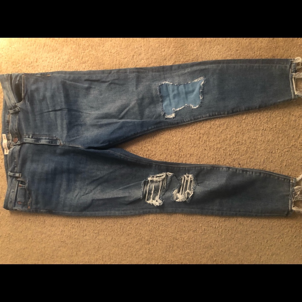 Distressed jeans